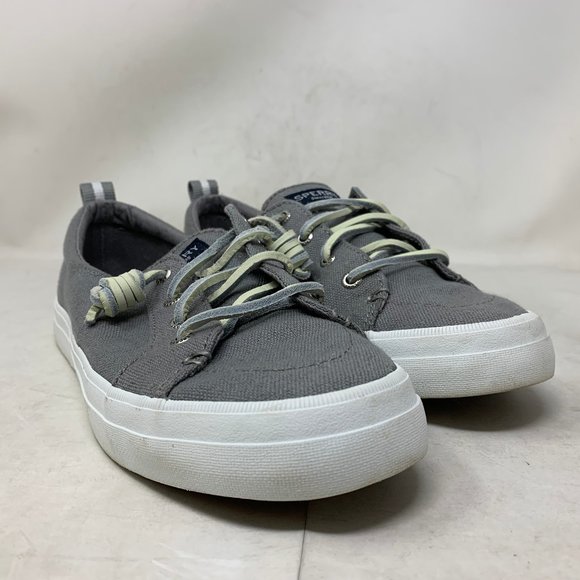 women's crest vibe washed linen sneaker